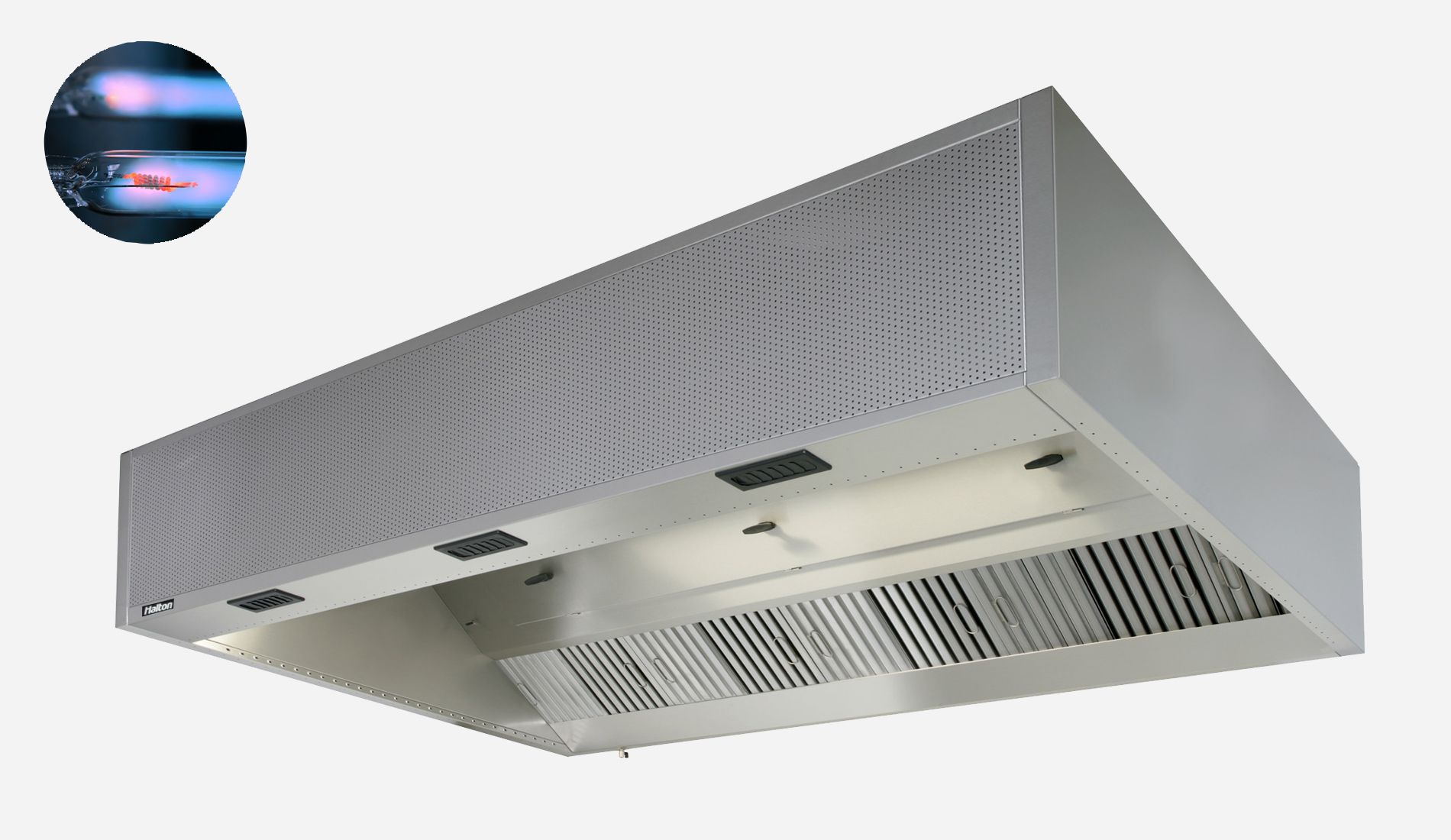 Campanas de extracción de cocina UVF, con seguridad UV-C Capture Ray™.